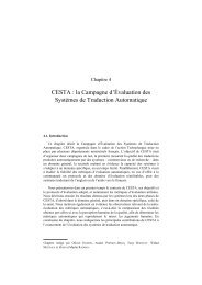 CESTA : la Campagne d'Évaluation des Systèmes de Traduction ...