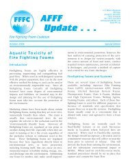 AFFF Update . . . - The Fire Fighting Foam Coalition