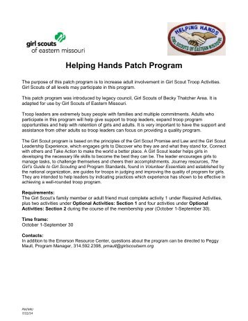 Helping Hands Patch Program - Girl Scouts of Eastern Missouri