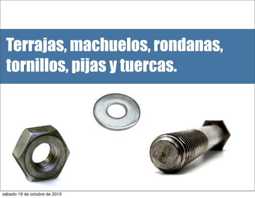 pdf de tarraja, machuelos, tuercas y rondanas