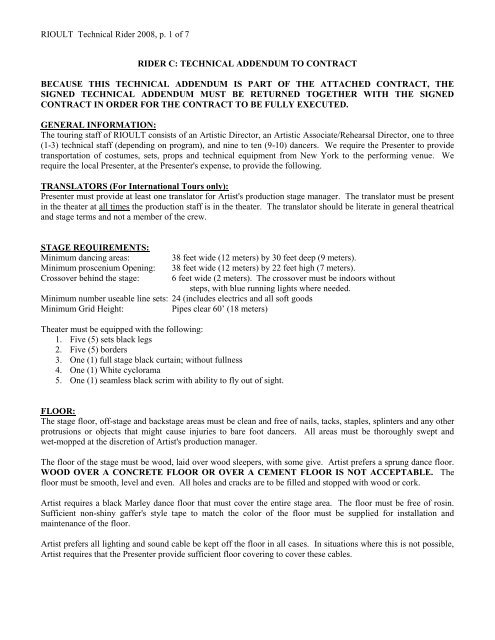 Rioult Technical Rider 2008 P 1 Of 7 Rider C Technical