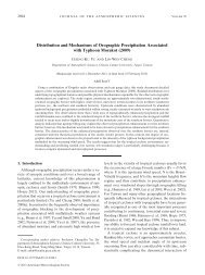 Distribution and Mechanisms of Orographic Precipitation Associated ...