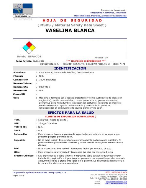 VASELINA BLANCA