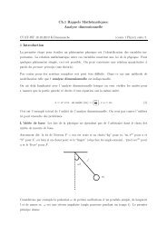 Ch.1 Rappels Mathématiques: Analyse dimensionnelle 1 Introduction