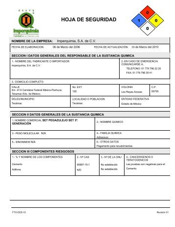 HOJA DE SEGURIDAD