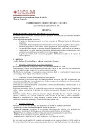 CRITERIOS DE CORRECCIÃN DEL EXAMEN Convocatoria de ...