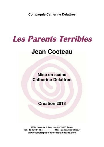 Dossier PDF (170Ko) : Les Parents Terribles de Jean Cocteau - L'Eclat