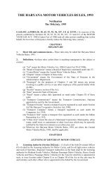 the haryana motor vehicles rules, 1993 - Transport Department ...