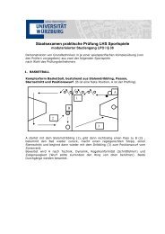 Staatsexamen praktische Prüfung LHS Sportspiele - Sportzentrum