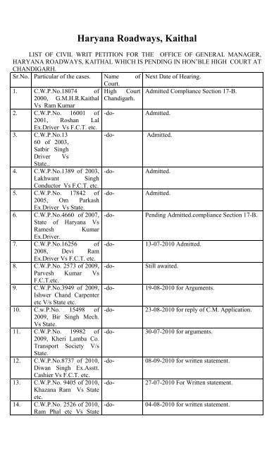 13 - Transport Department, Haryana