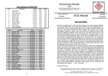 SCE-Aktuell - Schachclub Erkrath 1973