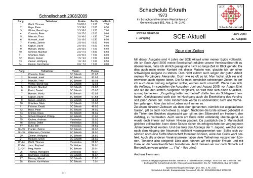 SCE-Aktuell - Schachclub Erkrath 1973