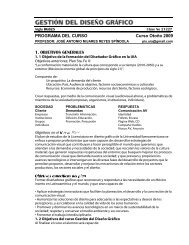 Programa del curso - Departamento de DiseÃ±o - Universidad ...