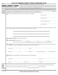 ENROLLMENT FORM - DRIP Investor