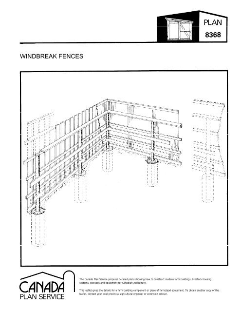 Windbreak Fences Leaflet (Imperial) - Canada Plan Service ...