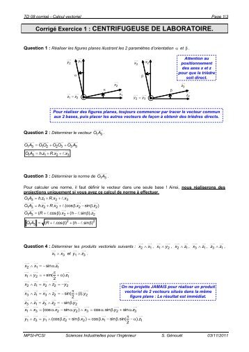 TD 08 corrigÃ© - Calc.. - Stephane Genouel.