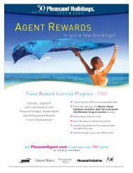 AGENT REWARDS - Pleasant Holidays
