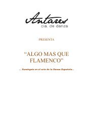 Algo mÃ¡s que flamenco - Dossier de prensa - Publiescena