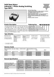 Carlo Gavazzi RM1E Solid State Relay Data Sheet PDF - Instrumart