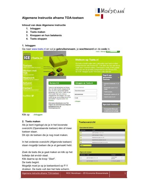 Instructie TOA-toetsen ALGEMEEN (2 - Op www.ecobras.mon3aan.nl