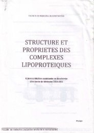 Structure et propriétés des complexes lipoprotéique