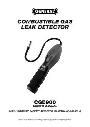 combustible gas leak detector - General Tools And Instruments