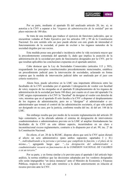 Memorandum sobre Ley Mercado de Capitales - IDEA