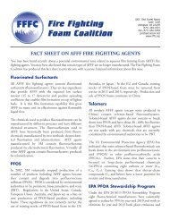 this fact sheet - The Fire Fighting Foam Coalition