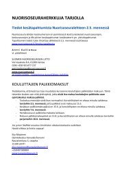 NUORISOSEURAHERKKUJA TARJOLLA - Nuorisoseurat