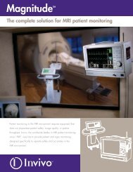 MagnitudeTM The complete solution for MRI patient monitoring