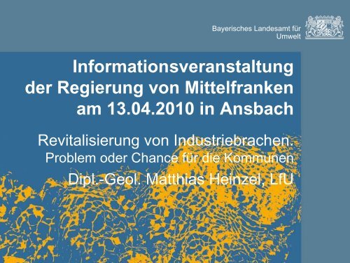 Revitalisierung von Industriebrachen - Regierung von Mittelfranken ...