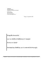 Bilan CA et emploi 2008 - MarchÃ© de Rungis