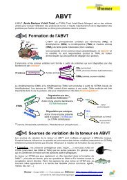 Formation de l'ABVT Sources de variation de la teneur ... - Bibliomer