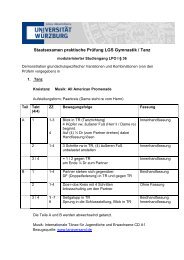 Staatsexamen praktische Prüfung LGS Gymnastik ... - Sportzentrum