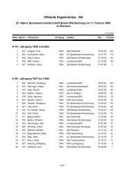 B Ergebnisliste EW Offiziell - 32. Alpine Sparkassenmeisterschaft ...