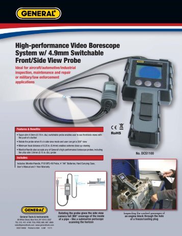 High-performance Video Borescope System w/ 4.9mm ... - Eurokoc