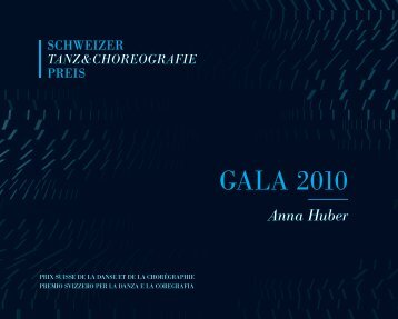 Broschüre Anna Huber - Tanzpreis-Gala 2010 - Schweizer Tanz