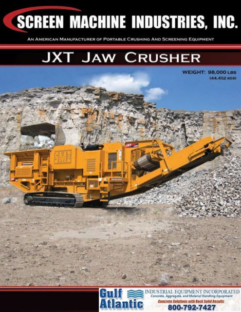 JXT Jaw Crusher - Index Industrial Brokers