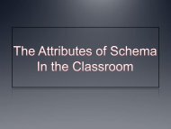 The Attributes of Schema In the Classroom - CETaL