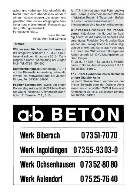 TG-Report 2 / 2011 als pdf-Datei - TG Biberach