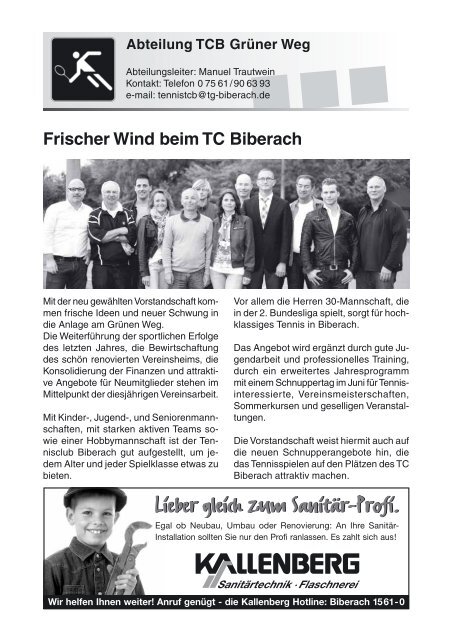 TG-Report 2 / 2011 als pdf-Datei - TG Biberach