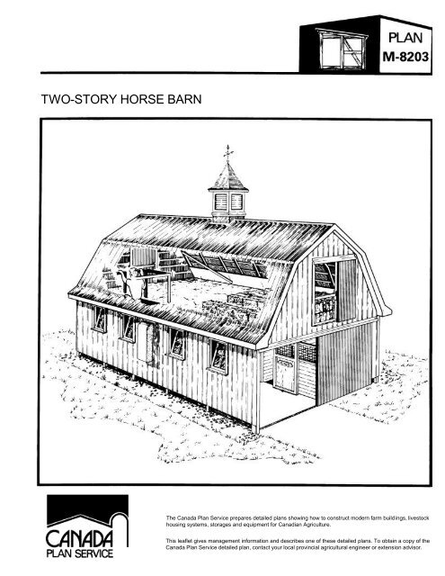 Two Story Horse Barn Leaflet (Metric and Imperial) - Canada Plan ...