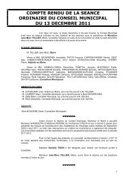 compte rendu de la seance ordinaire du conseil - Avion