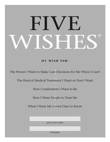 Five Wishes - English - Ochsner Academics