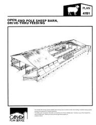 open-end pole sheep barn, drive-thru feeding - Canada Plan ...