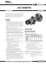 Fuji Electric FKE Level Transmitter Datasheet PDF (147 ... - Instrumart