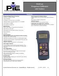 PIE 541 Frequency Calibrator Data Sheet PDF (136 KB) - Instrumart