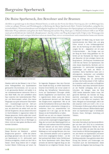 Albmagazin - Ausgabe Heidengraben 2/2015