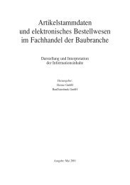 Artikelstammdaten und elektronisches ... - BauDatenbank
