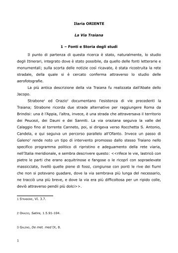 La via Traiana.pdf - Archeomedia